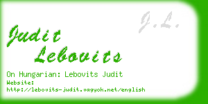 judit lebovits business card